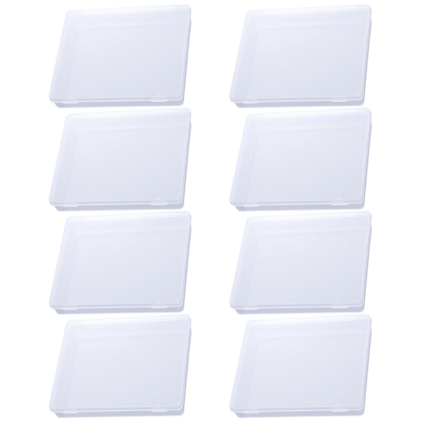 Nybrax 8 PCS Plastic Containers with Lids Plastic Drawers Storage Drawers Square Empty Clear Plastics Storage Containers Box Case with Lids for Small