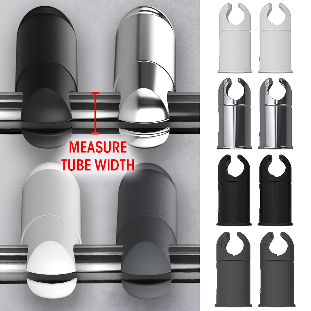Clamp Brackets for Heated Towel Rail Radiators Flat & Curved (Chrome, 19mm Tube Width)