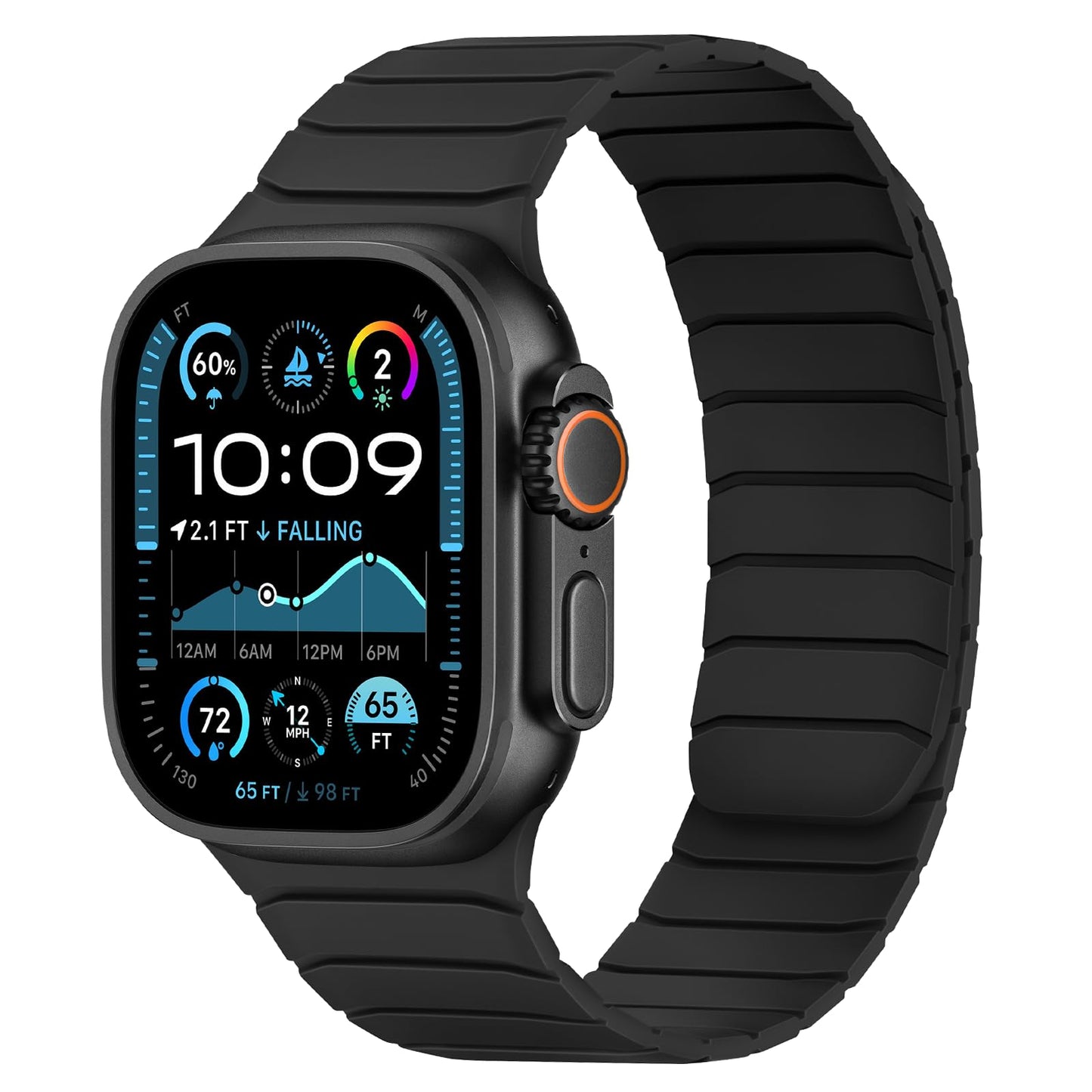 Tasikar Magnetic Straps Compatible with Apple Watch 49mm 46mm 45mm 44mm 42mm Soft Silicone Replacement Loop Wristband for iWatch Ultra 3 2 1 SE Series