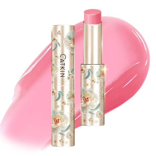 CATKIN Glossy Tinted Lip Balm, Hydrating Natural Lip Repair Melting Balm, Sheer Colour Plumping Lip Gloss, Butter Formula for Dry Cracked Lips, 3.4g