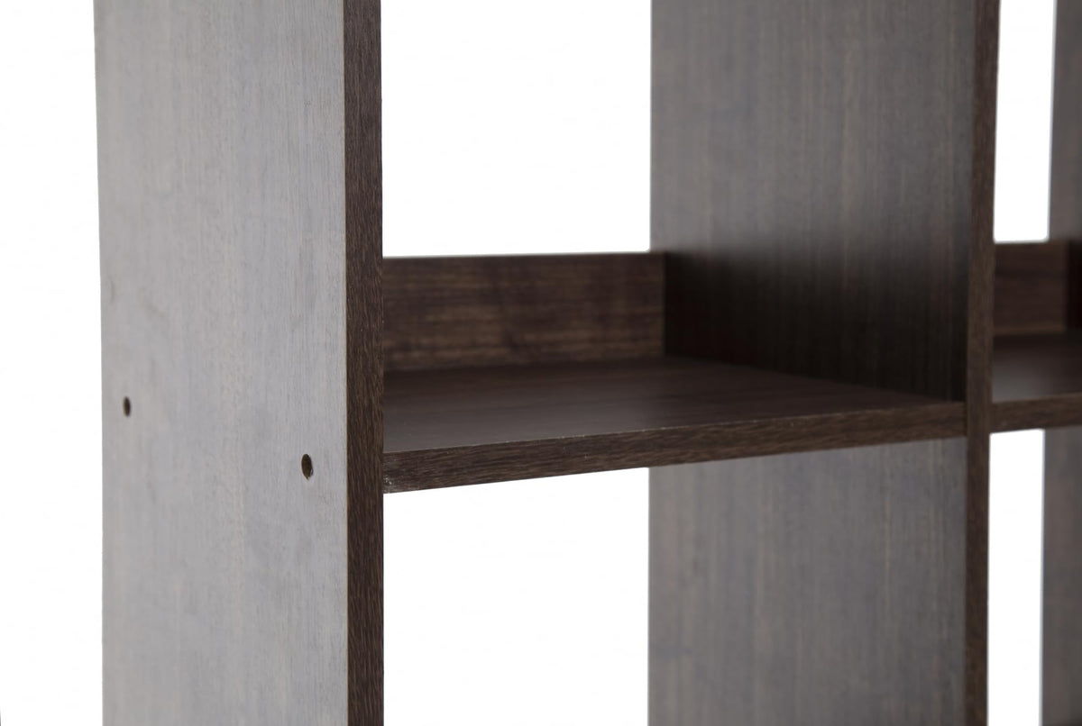 Iris Ohyama,Wooden Open Shelf, 6 Cube storage unit, Organiser, Modern design, Living room, Bedroom, Study room,WOS-6 - Brown
