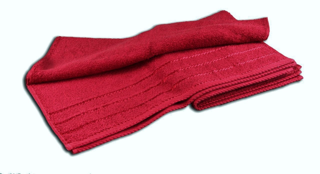 Gözze - Set of 4 Hand Towels, Berlin, 100% Cotton, 50 x 100 cm - Bordeaux