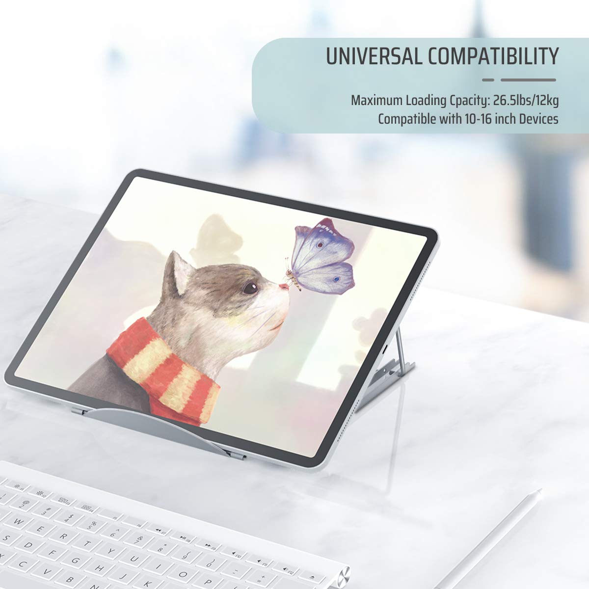 Lidasen Laptop Stand Tablet,Foldable Portable Ventilated Desktop Laptop Holder, Cooling Stand (10"-15.6") compatible with Dell XPS, HP