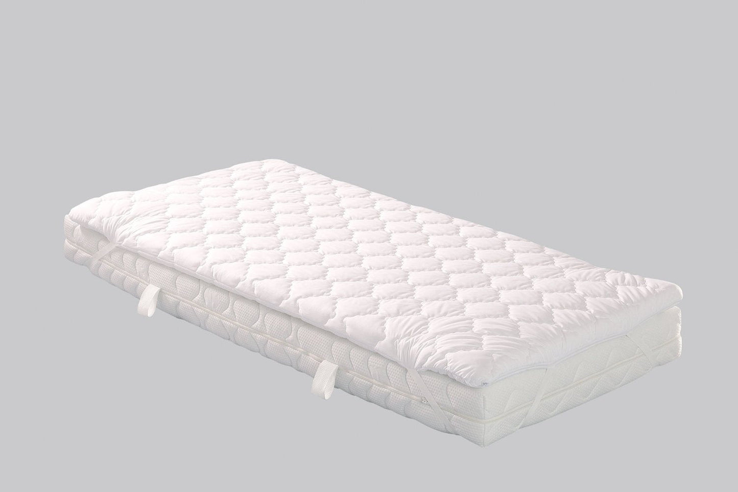 Abeil, Napped Foam Mattress Topper/Protector-White, white, 160 x 200 cm
