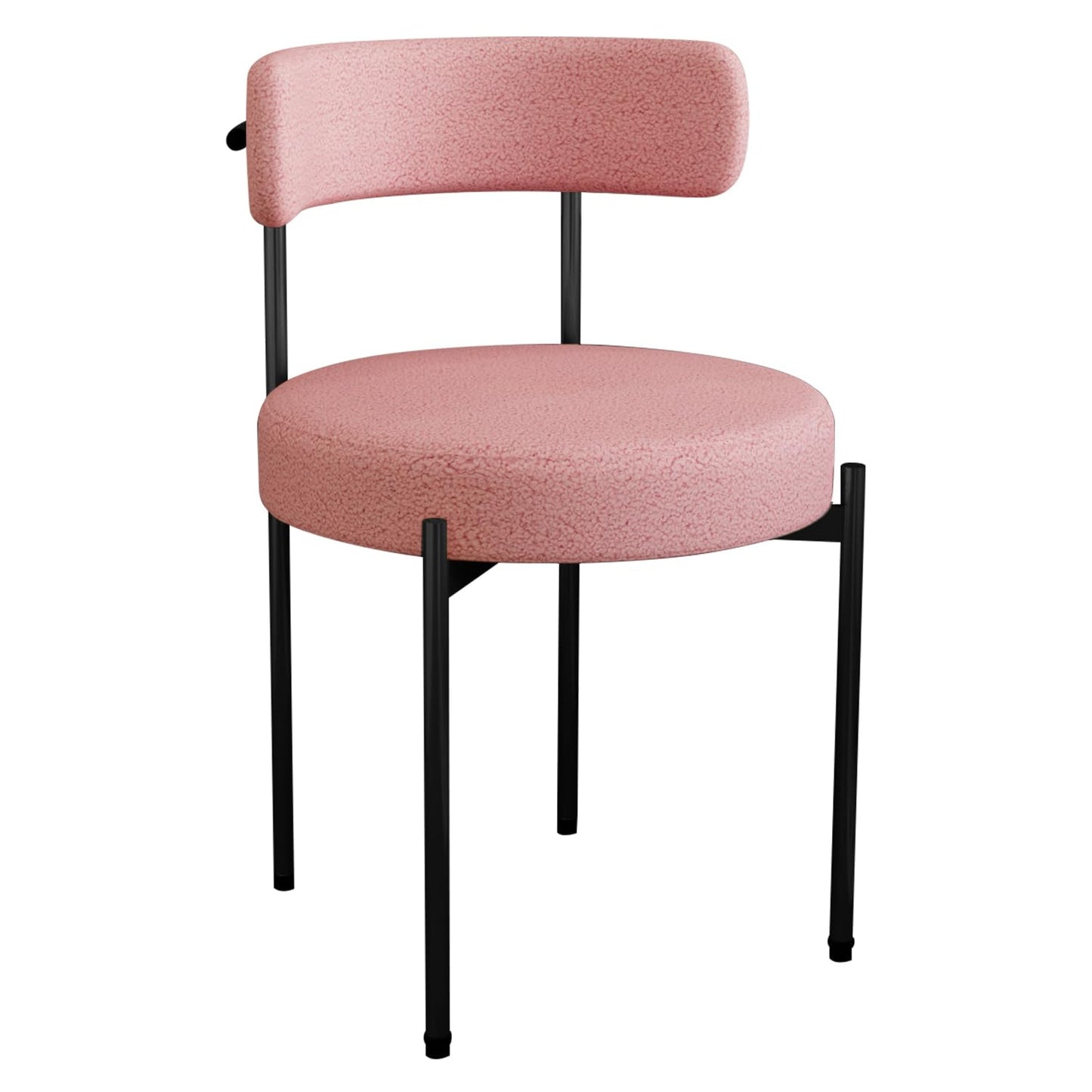 YEEFY Desk Chair No Wheels Vanity Chair Comfy Accent Chair for Living Dining Room Bedroom Home Office Mid Century Modern Upholstered Armless Chair
