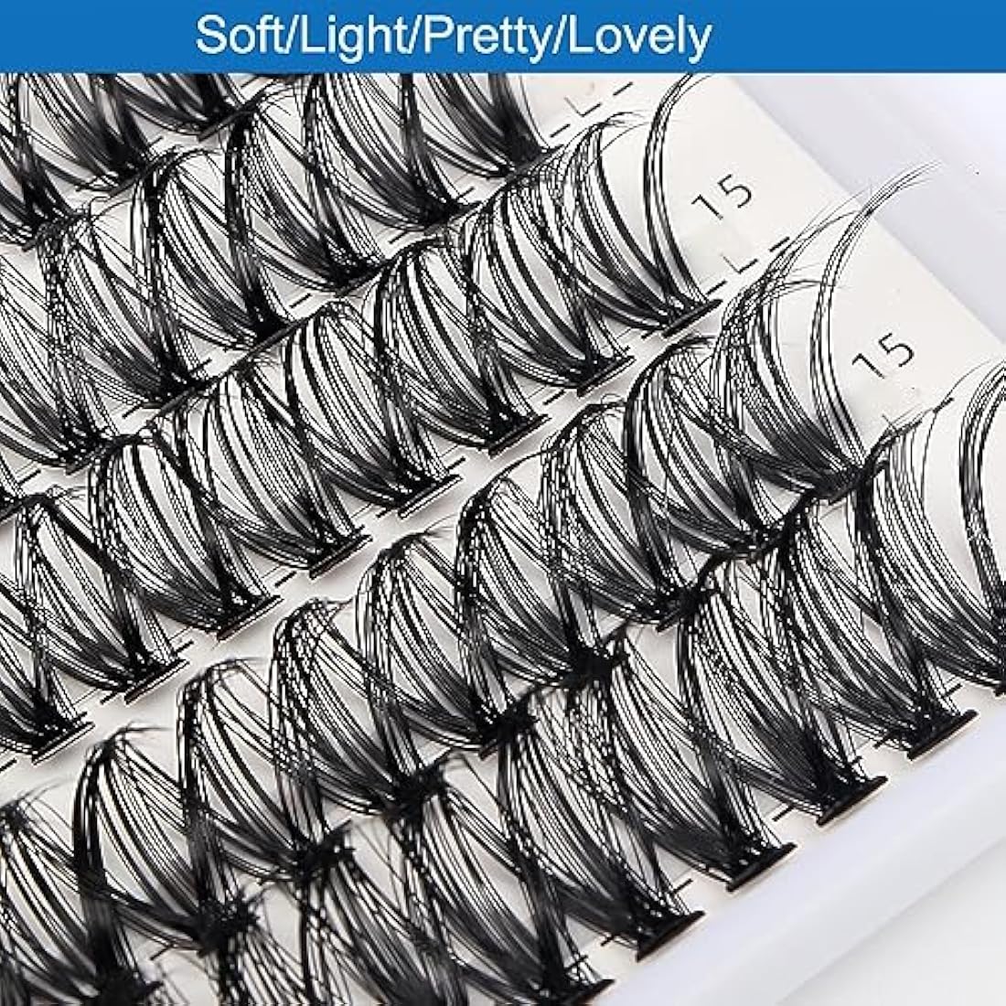 Bransfy False Eyelashes Clusters 280pcs DIY Eyelash Extension D Curl Long Individual Lashes Mixed Faux Mink Lash Clusters Extensions(40D-0.07D 9-16mm)