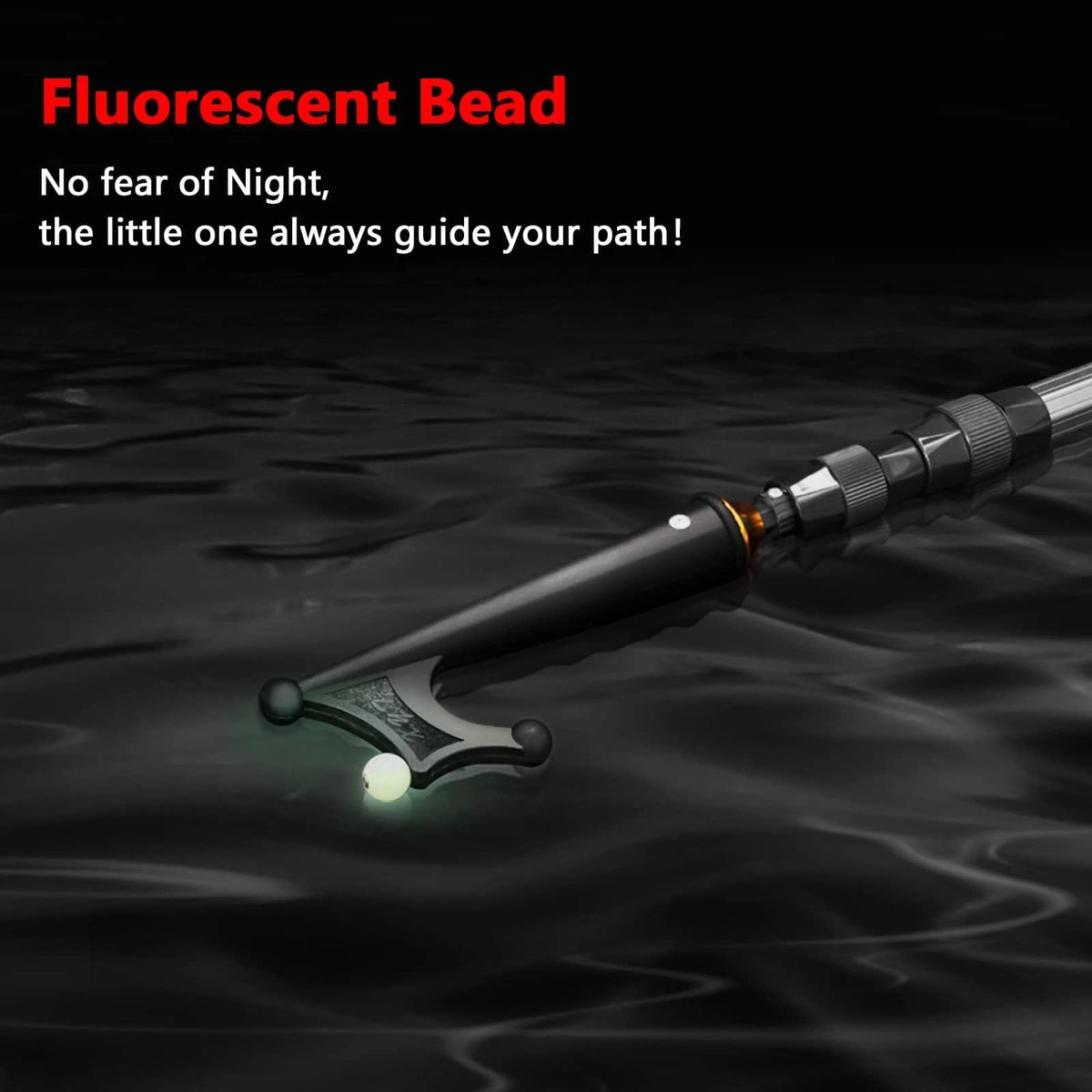 KOMCLUB Telescopic Boat Hooks for Docking, Boat Hook Floating Docking Pole, Luminous& Heavy-Duty Design, Rust-Resistant Fiberglass & Aluminum, Push