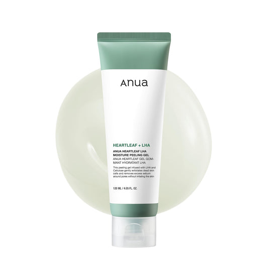 ANUA Heartleaf Peeling Gel, Gentle Exfoliation with LHA, Soft Scrub with Natural Cellulose, Pore Vacuum & Dead Skin Removal, Soothing & Hydrating