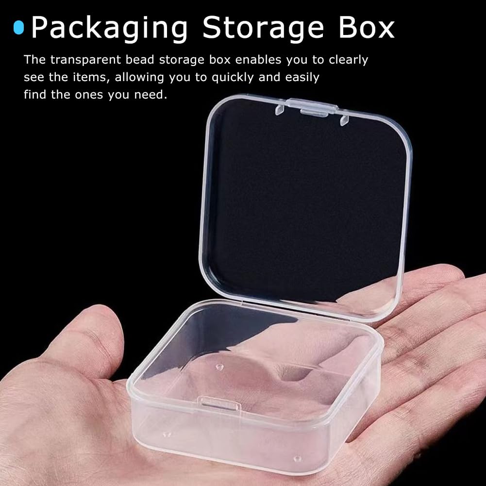 48 Pcs Bead Storage Box, 3 Set Small Plastic Storage Boxes with Tweezers