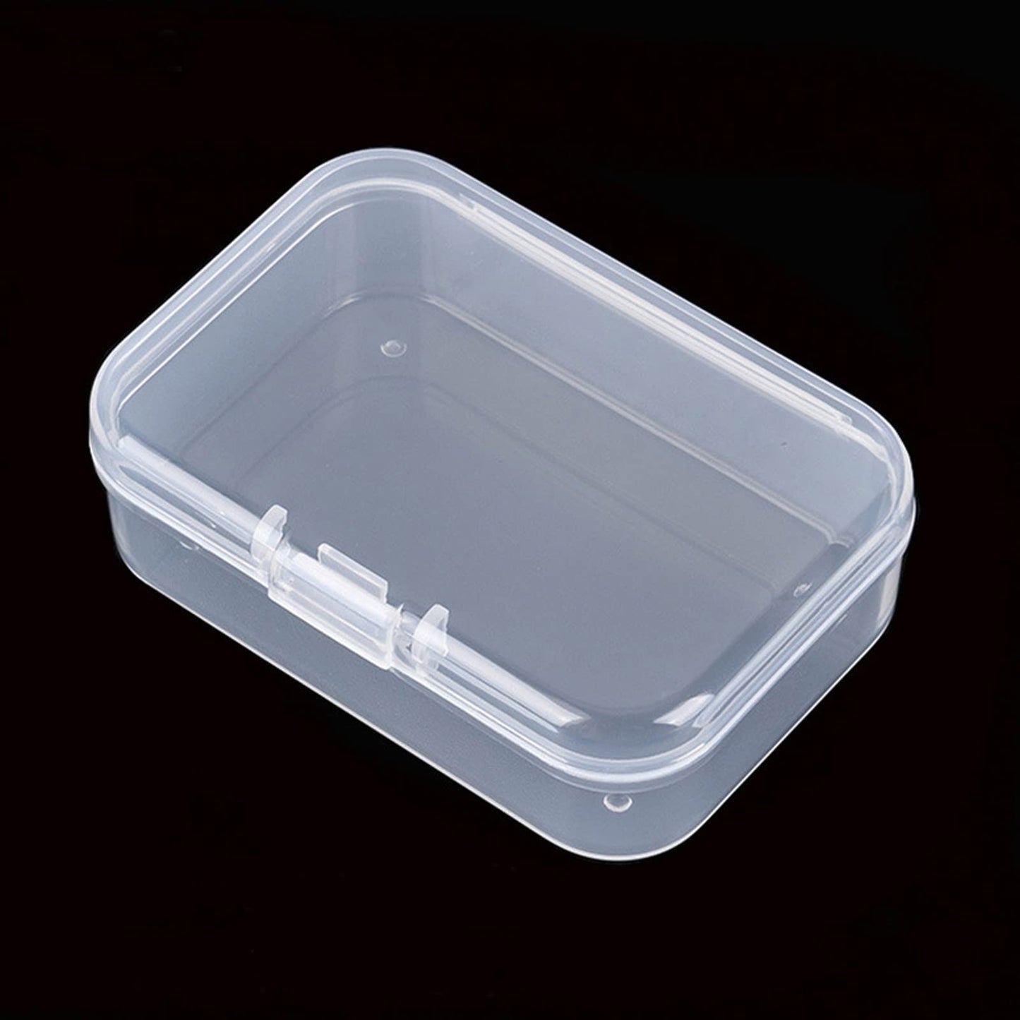 Thintinick 100 Pack Rectangular Clear Plastic Storage Containers Box with Hinged Lid for Beads and Other Small Craft Items (3.35 x 2.17 x 0.98 inch)