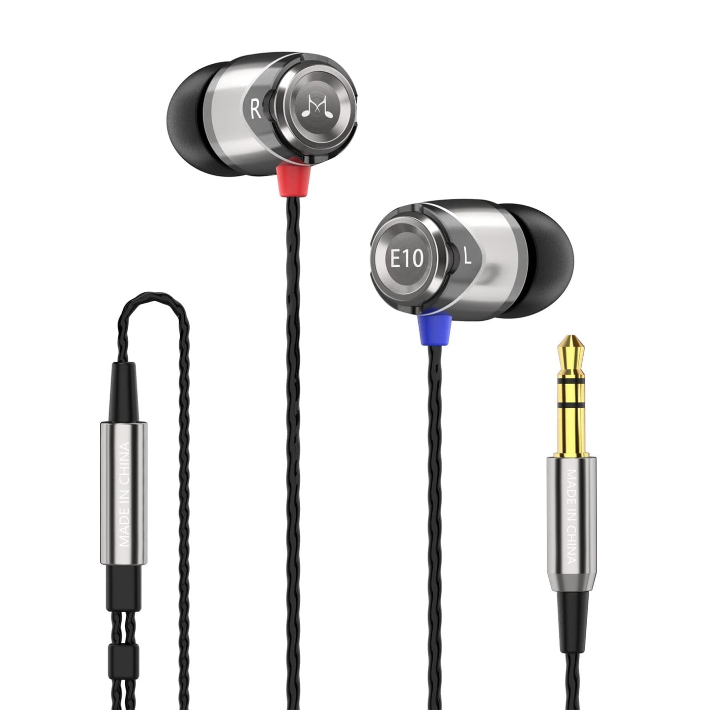 Soundmagic E10 In-Ear Isolating Earphones - Deep Bass, Noise-Isolating, Durable Metal Build, Tangle-Free Cable, Award-Winning Sound Quality - Ideal