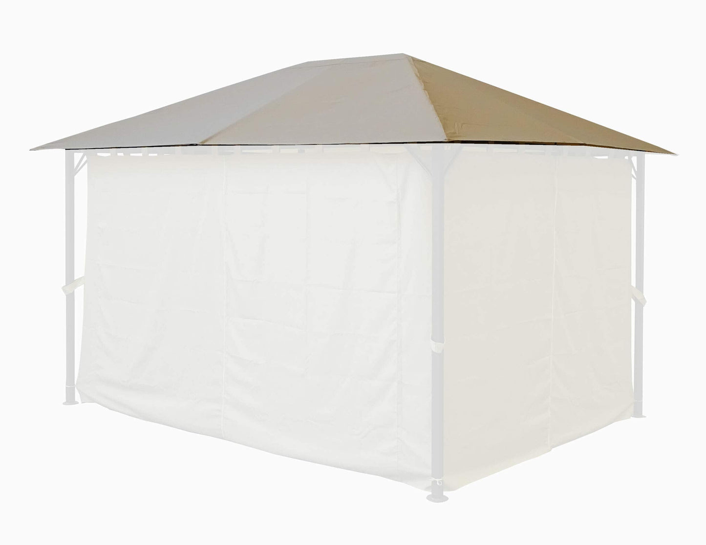QUICK STAR Replacement roof for garden pavilion 3x4m Beige antique pavilion roof replacement cover