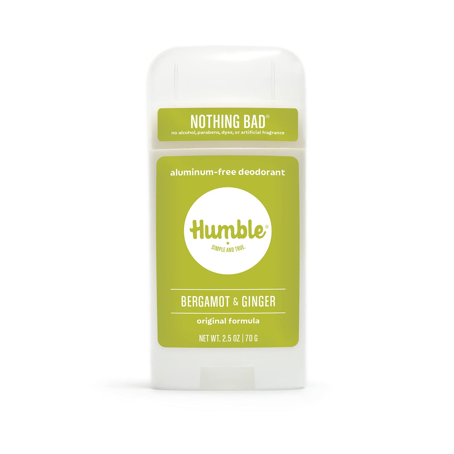 Humble All Natural Deodorant, Aluminum And Paraben Free, Cruelty Free Men And Women Deodorant Bergamot and Ginger 1-Pack