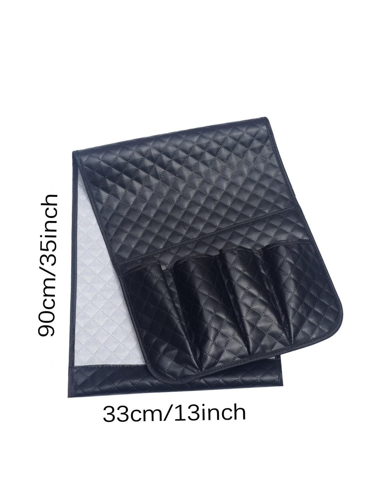 Hosoncovy PU Leather Sofa Armrest Organizer Couch Arm Storage Bag Sofa Arm Couch Caddy Anti-Spill Armrest Remote Control and Cellphone Organizer