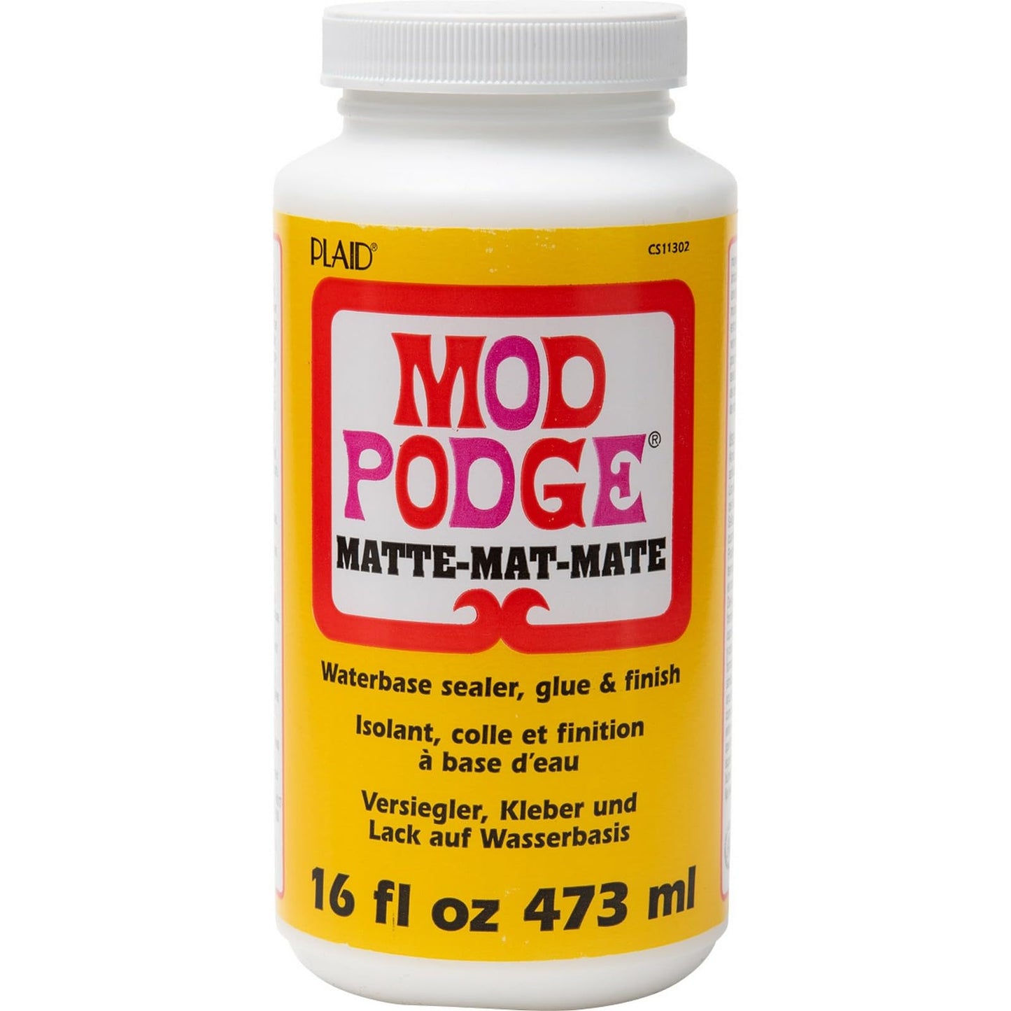 Mod Podge, Water-base Sealer, Glue and Finish, Matte Finish, CS11302, 473 ml Bottle