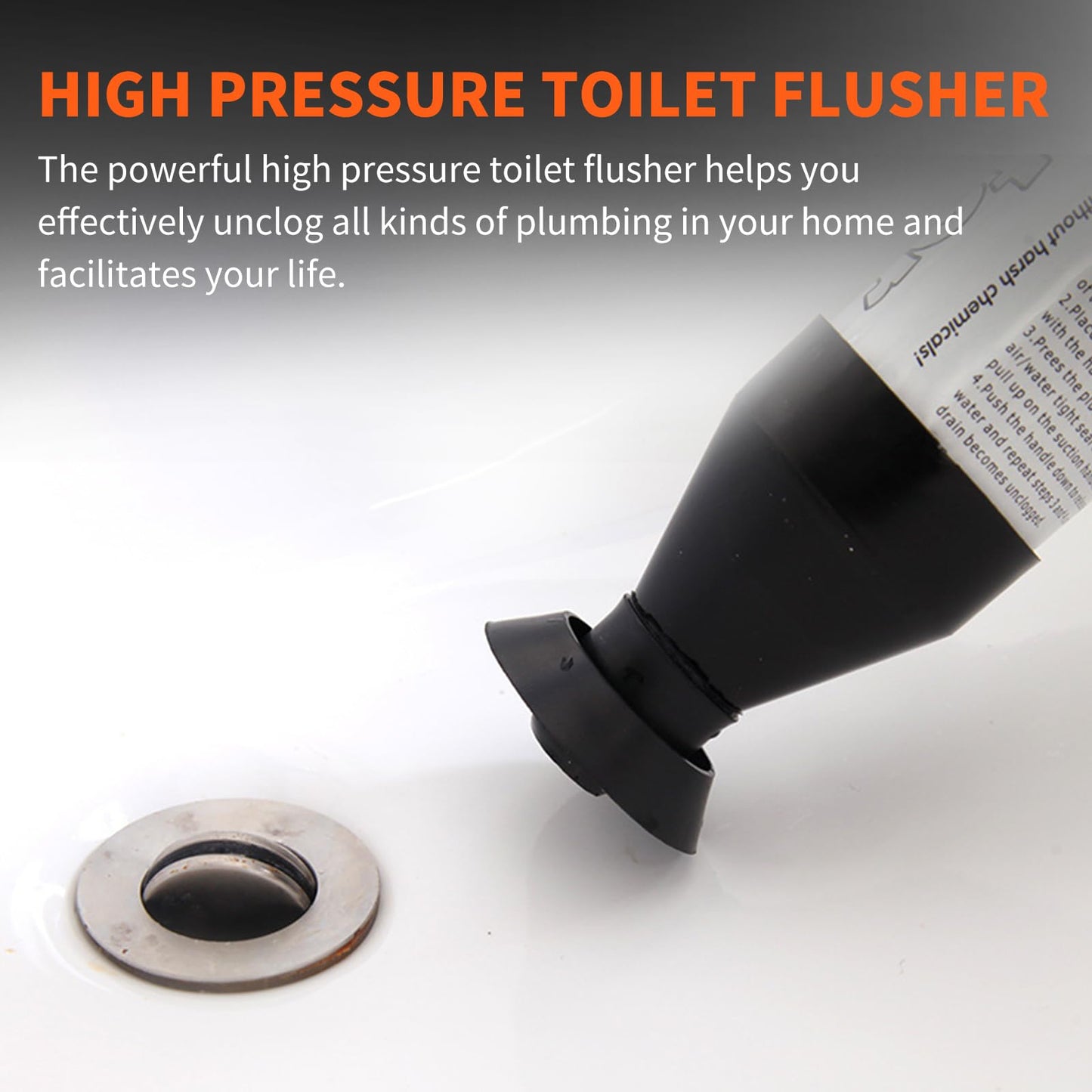 SubTack Drain Unblocker - Sink Plungers for Unblocking Plunger Shower Unblocker Powerful Toilet Air Plunger Toilet Unblocker Toilet Unblocker with 2