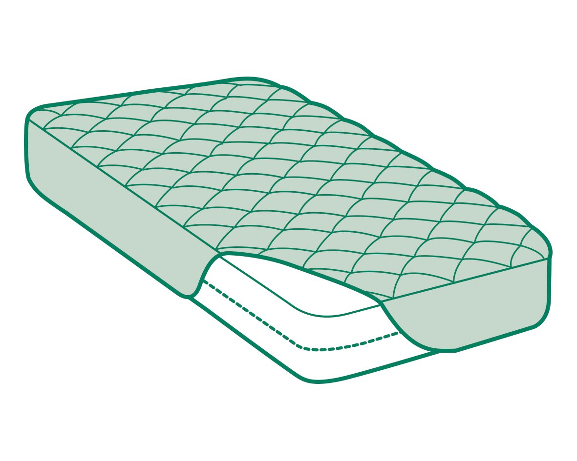 SAVEL - Mattress Cover (70x140 cm) Cot Bed Size | Aloe Vera | Breathable and Waterproof Mattress Protector - White
