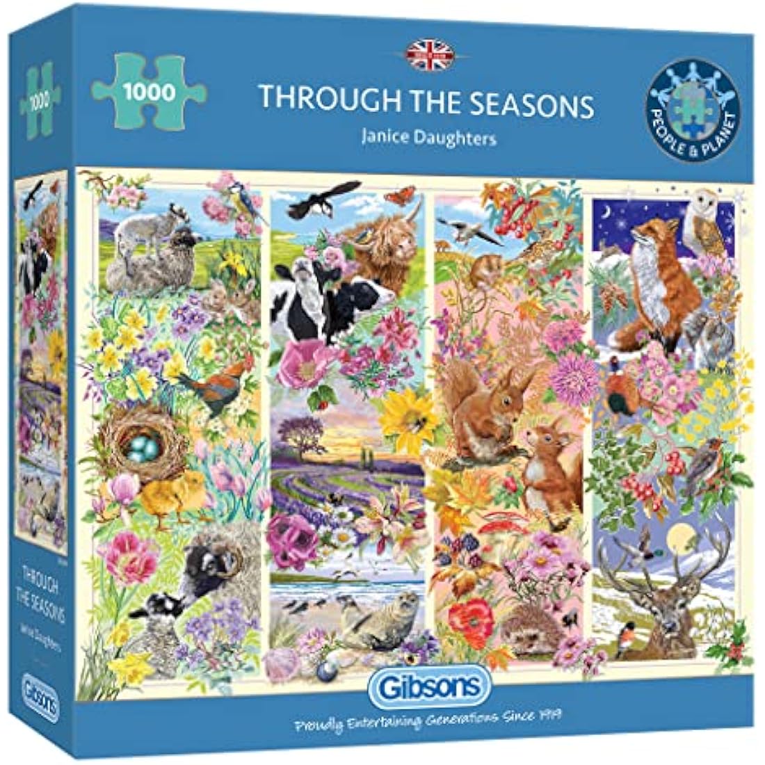 Gibsons Through the Seasons 1000 Piece Jigsaw Puzzle for Adults| Nature Wildlife Puzzle | Sustainable Premium 100% Recycled Board | Great Gift | Gibsons Games