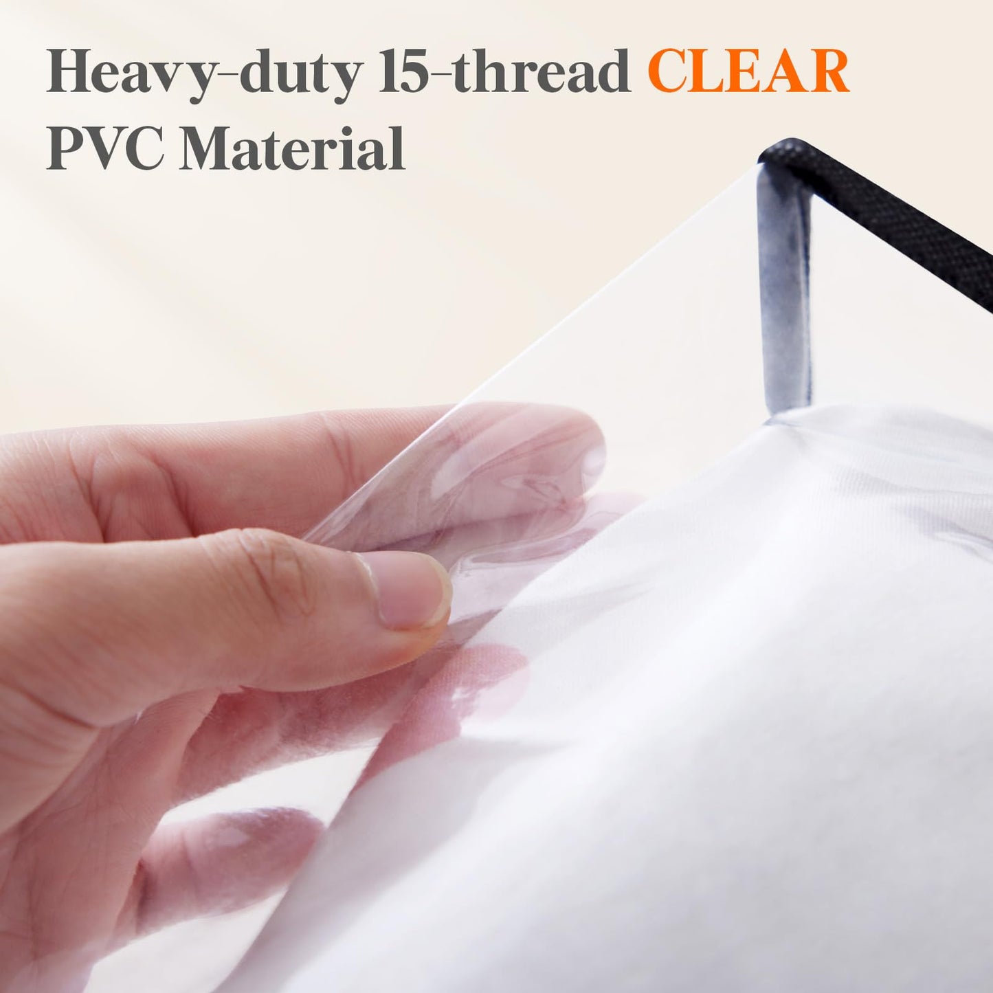 Lifewit 4 Pack Clear Storage Bags, 75L Plastic Clothes Storage Bags