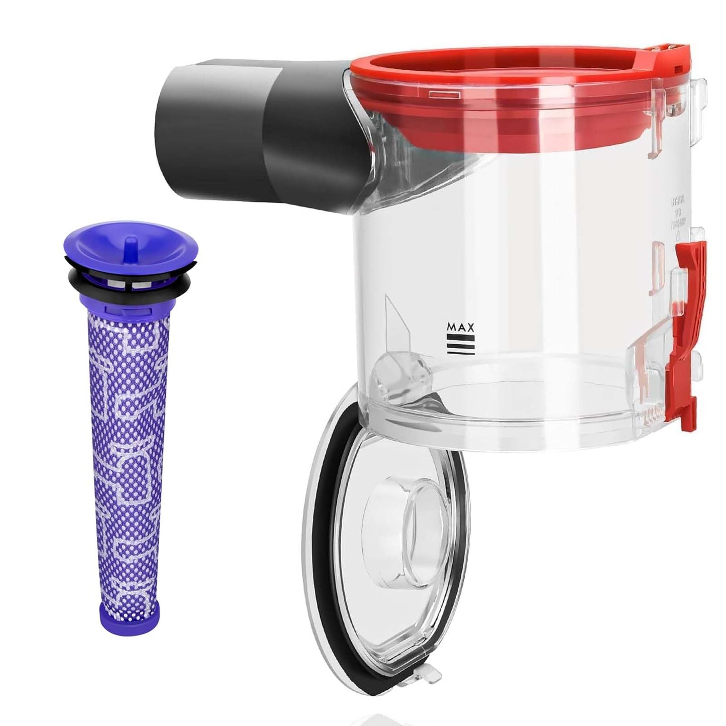 Upgraded Dust Bin Replacement Compatible with Dyson V7 V8 SV10 SV11 Vacuum Cleaner | Dyson Spare Parts, Large Capacity Canister/Container for Enhanced