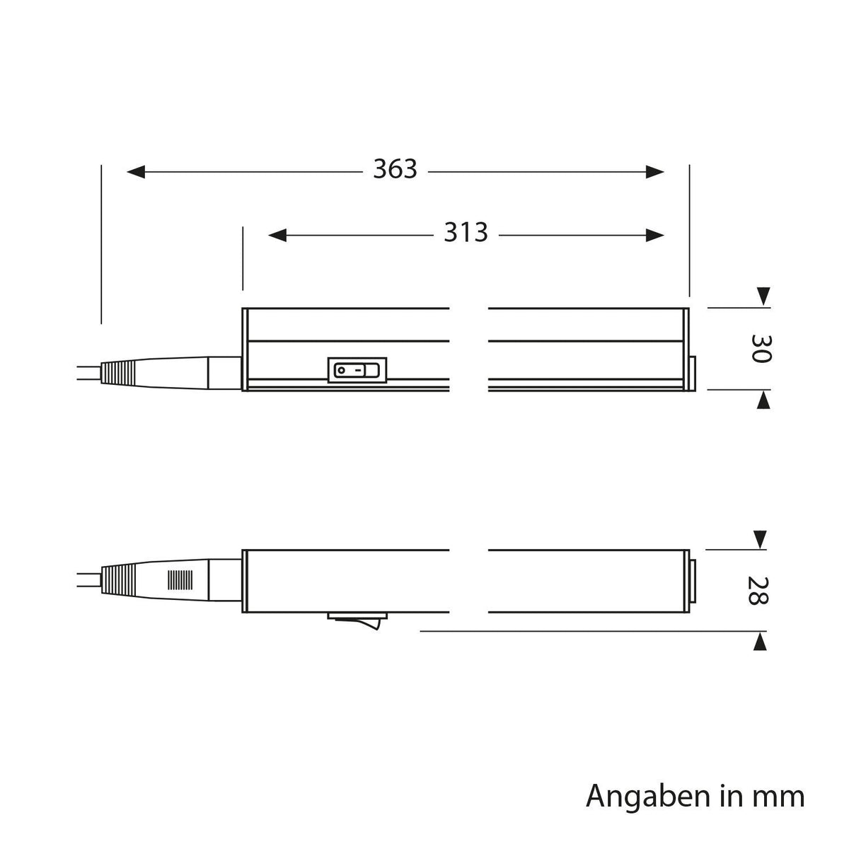 Parlat LED Under-Cabinet Lights Rigel, Each 31.3cm, 40cm Cable, Each 397lm, Warm-White, Set of 4, BS