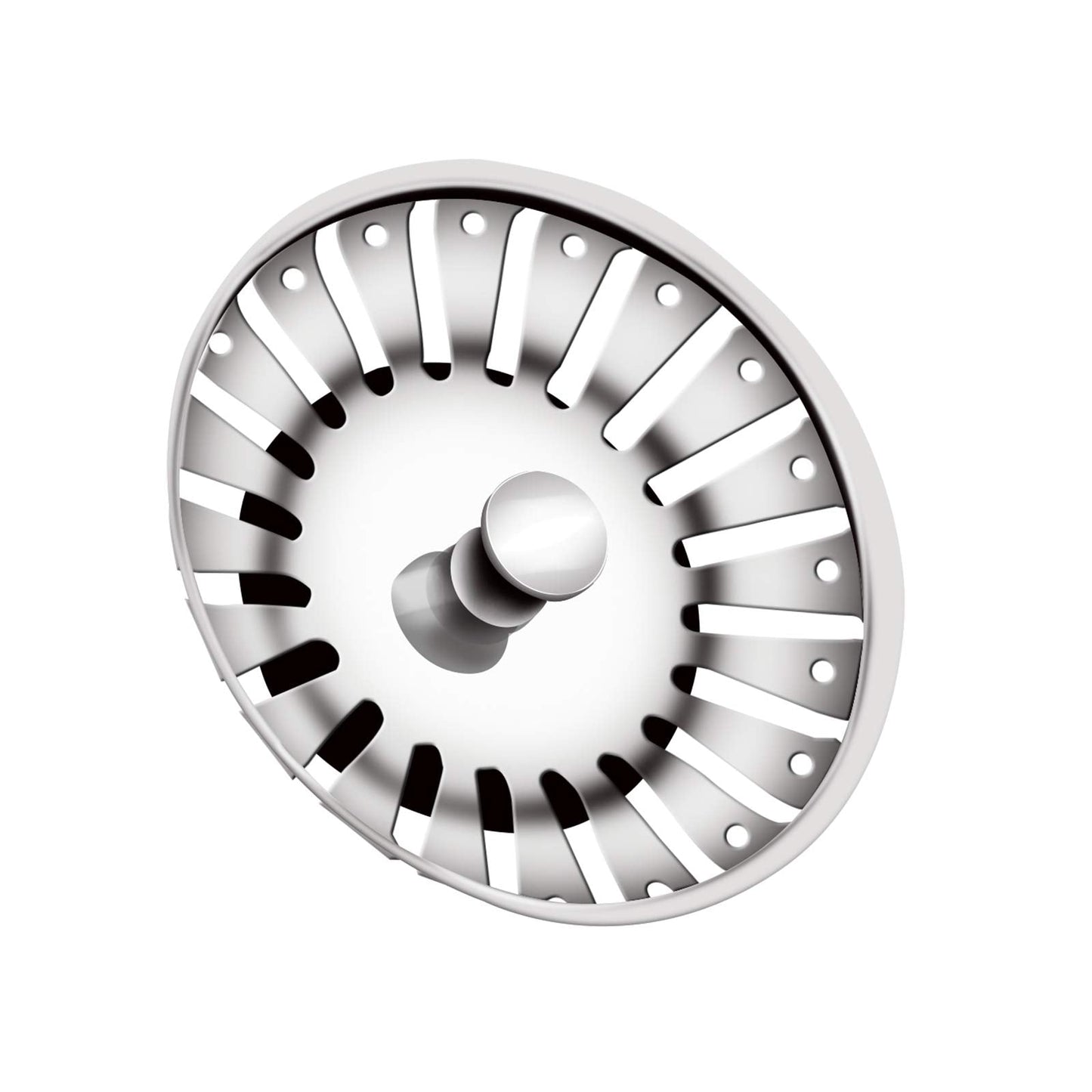 1 PC 84mm Kitchen Sink Plugs, Stainless Steel Kitchen Sink Strainer Plug Waste Stopper Sink Strainer Replacement Sink Plug Basket Strainer Sink Drain