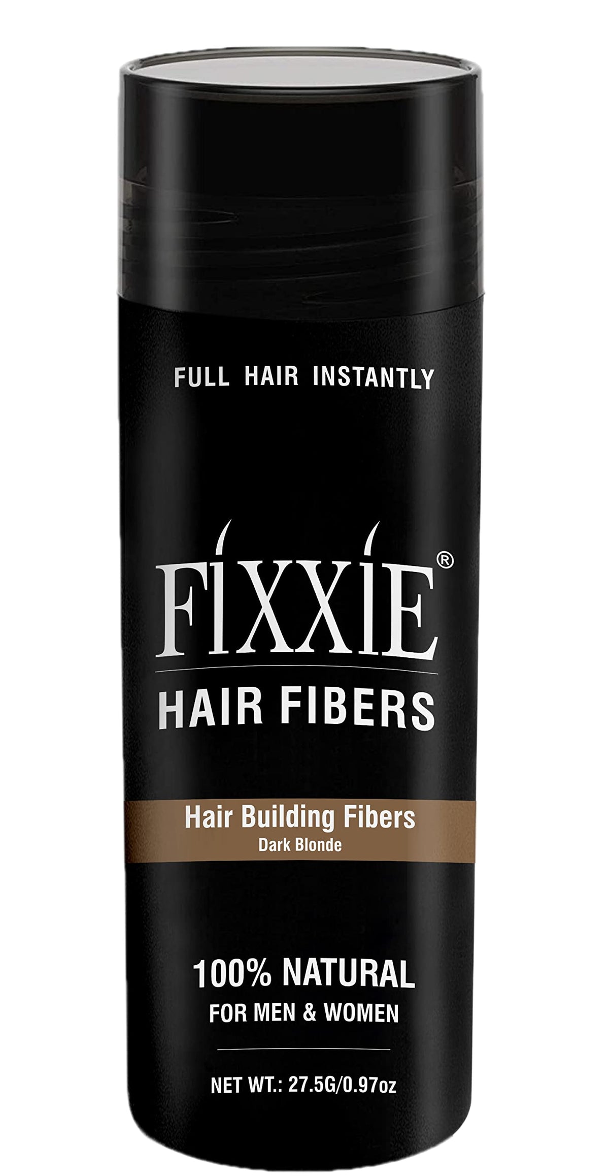 FIXXIE Hair Fibres DARK BLONDE for Thinning Hair 27.5g Bottle, Hair Fibre Concealer for Hair Loss for Men and Women, Naturally Thicker Looking Hair