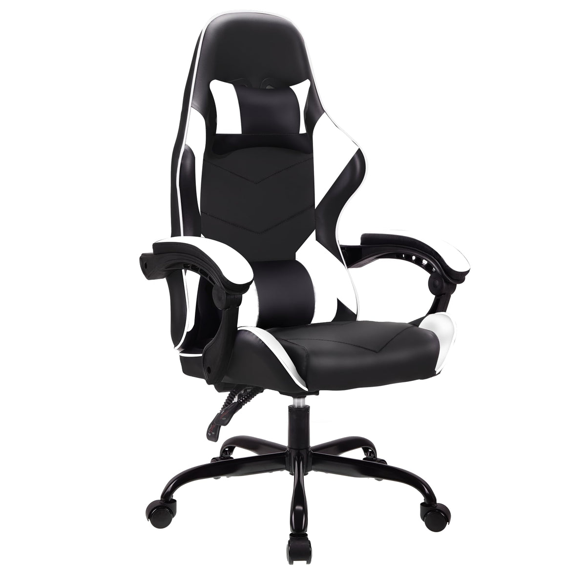 T-THREE.Ergonomic high-back gaming, computer, office, study, swivel, and racing-style chair with adjustable lumbar and headrest support, 150kg weight
