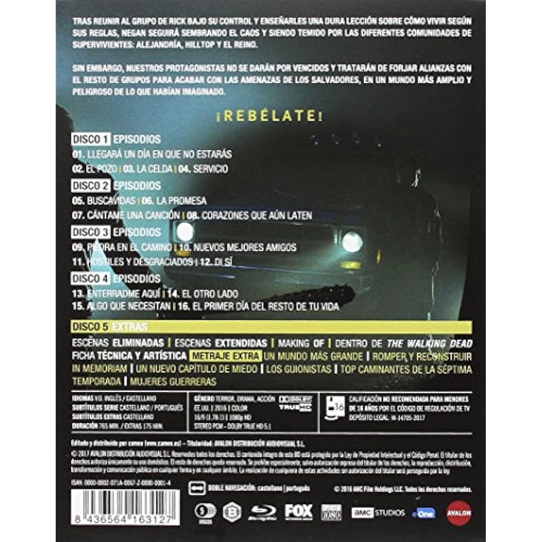 The Walking Dead (The Walking Dead - BLU RAY - TEMPORADA 7, Spain Import, See Details for Languages)