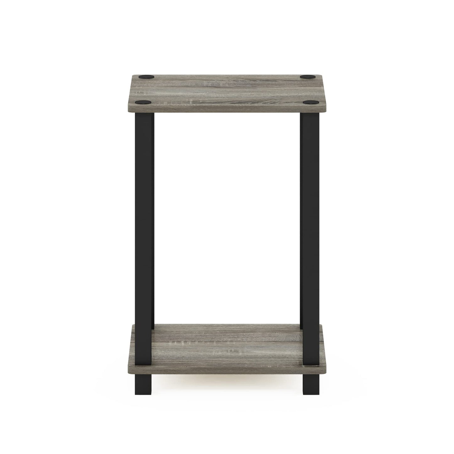 Furinno Simplistic Side Table, 2-Tier Small End Table with Open Shelf, Easy Assembly Toolless Night Stand, Nightstand, for Living Room, Bedroom