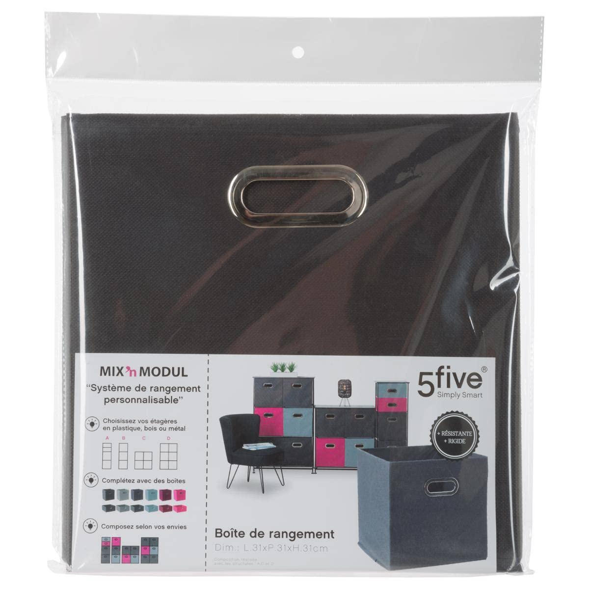 5 five simply smart Storage Box 31 x 31 cm Anthracite