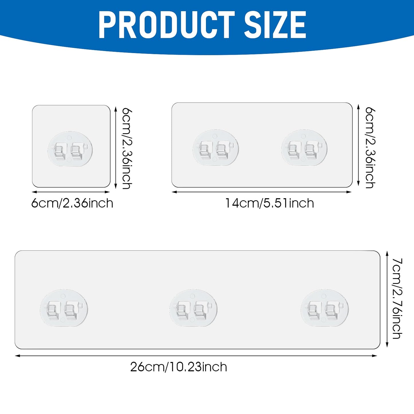 WLLHYF 12 Pcs Shower Adhesive Hooks Shower Caddy Adhesive Replacement 12