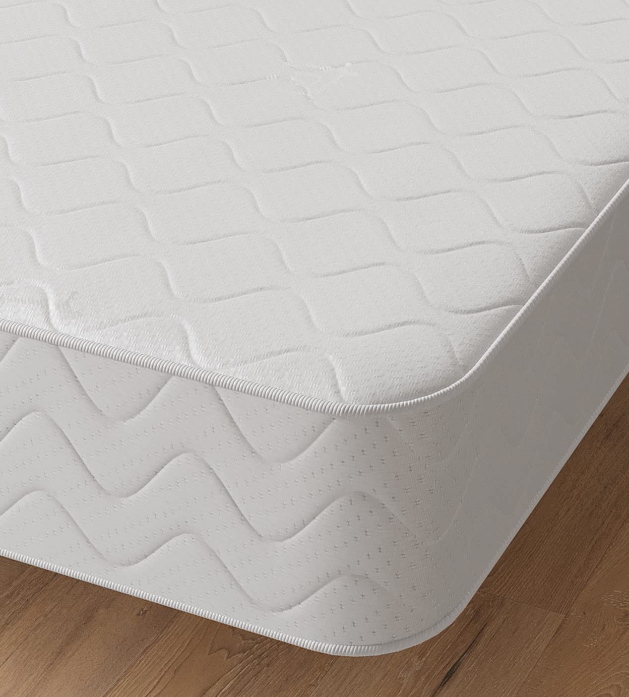 Starlight Beds Cooltouch Hybrid Double Mattress  Memory Foam Mattress with Springs, Maximum Value, 18cm Deep, Plush, White,(135cm x 190cm)