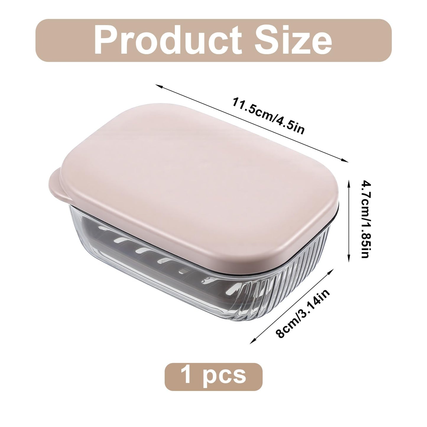 XLIUAX Travel Soap Case, Portable Soap Holder with Lid, Waterproof Moisture-Proof Soaps Case with Drainage for Bathroom Shower Travel Camp Gym Outdoor