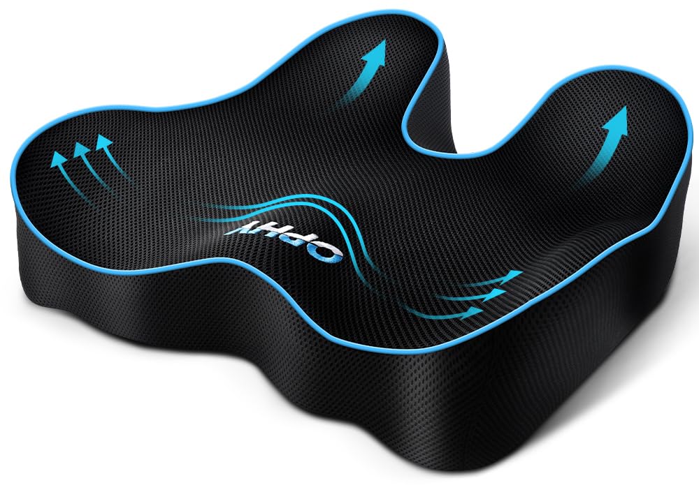 Ophy Memory Foam Seat Cushion, Premium U-Shaped Chair Cushion for Office Chair, Gaming Chair, Car Seat