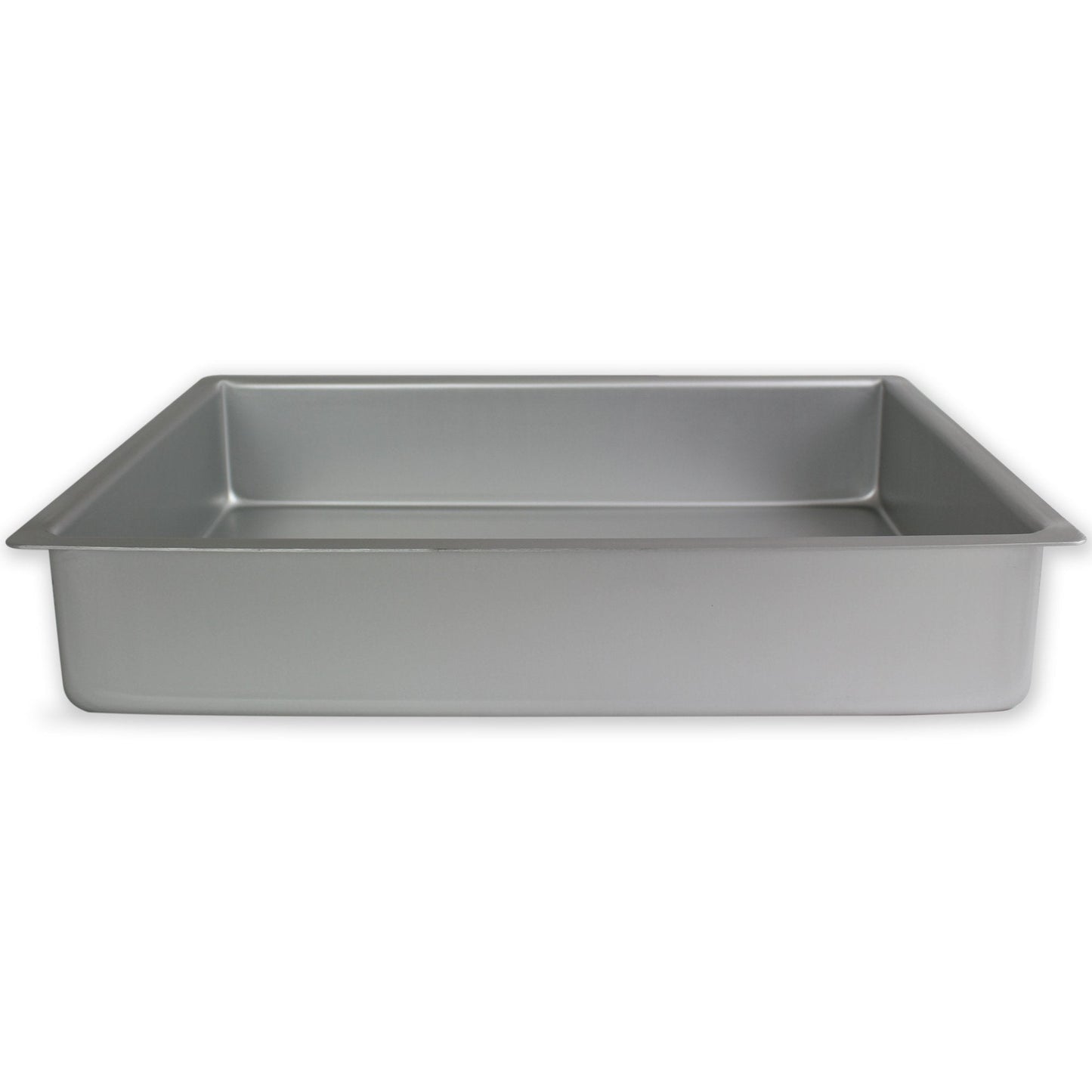 PME OBL12182 Oblong Cake Pan 12 x 18 x 2 Inches Deep, Aluminium, Silver, 12 x 18