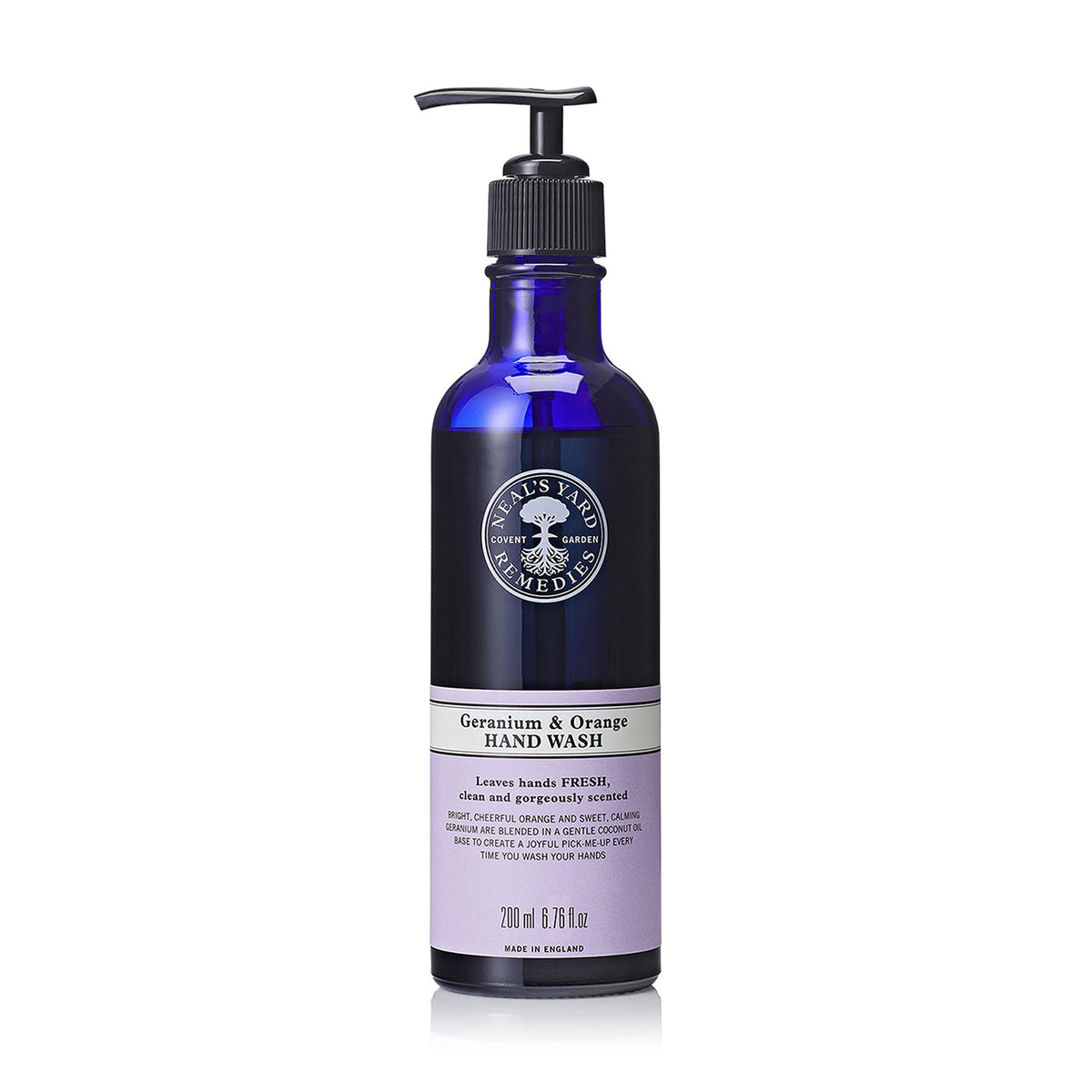 Neal's Yard Remedies Geranium & Orange Hand Wash - Pump | Organic Hand Wash with Geranium and Orange Essential Oils | Vegan Hand Wash Made with