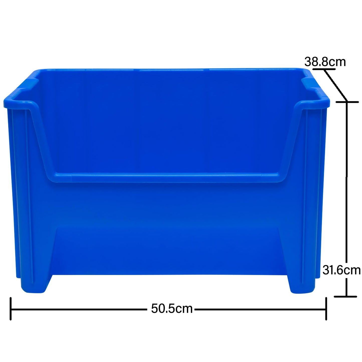 Akro-Mils 13017 Stak-N-Store Heavy Duty Stackable Open Front Plastic Storage Container Bin, (15-Inch x 20-Inch x 12-1/2-Inch), Clear, (3-Pack)