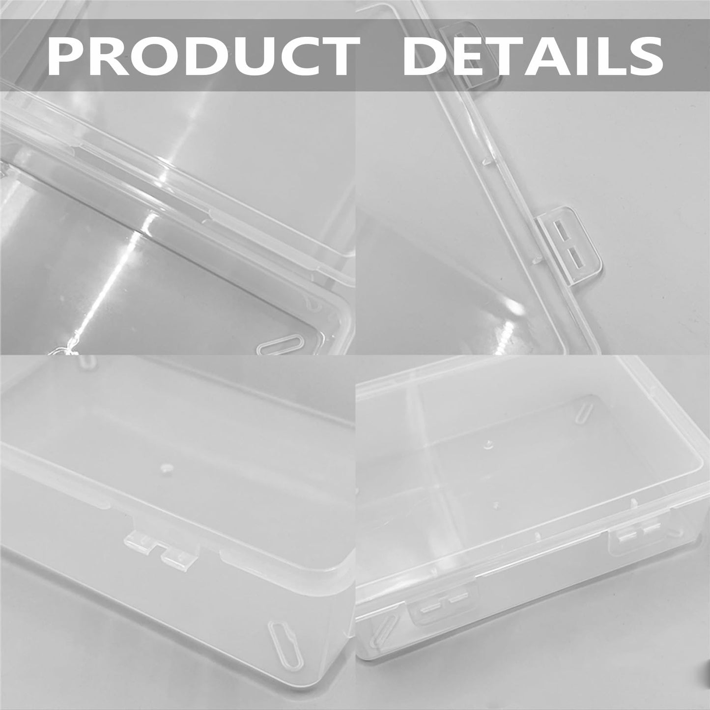 WYAN 4pcs A5 Storage Boxes with Lids, Plastic Box, Stackable Storage Box, Clear Storage Boxes with Lids, for Home, Office, School to Store Files