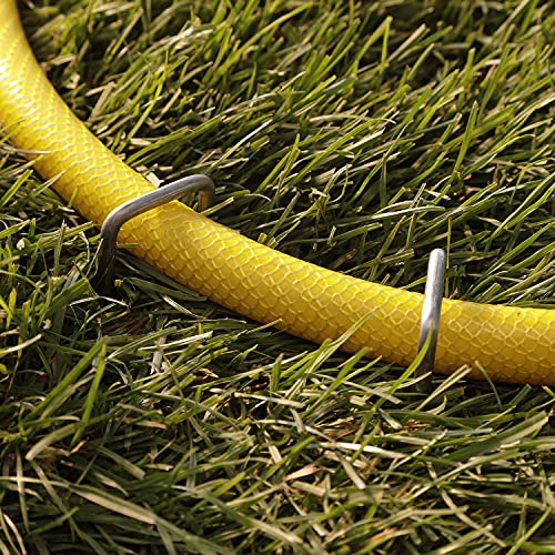 GardenMate 200 Galvanised Steel Wire Ground Anchors 200 mm Long 25 mm Wide Diameter 3.8 mm Flat Head for Hard and Soft Floors