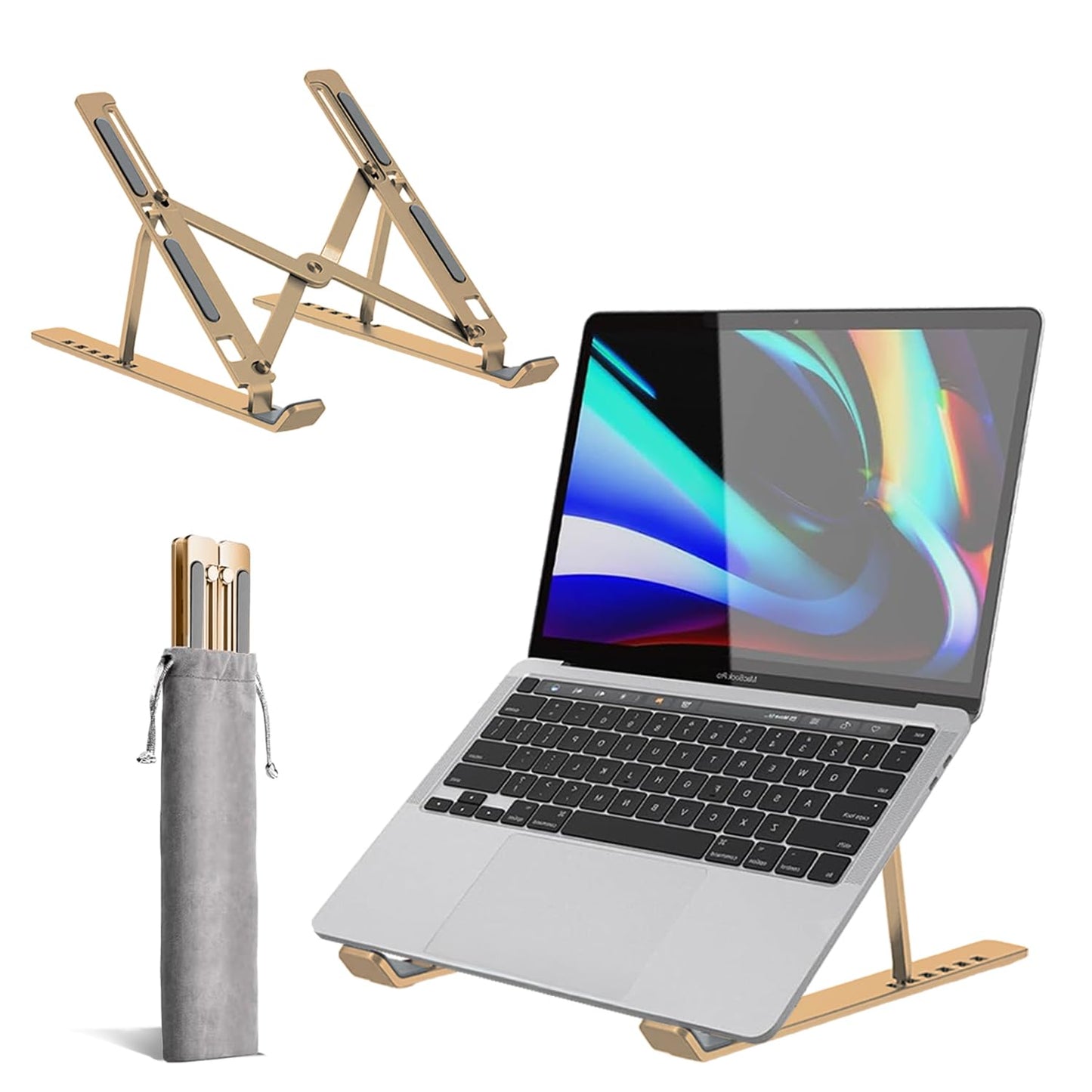 Roe Tenpo Adjustable Laptop Stand for Desk, 6-Angle Laptop Riser Portable Laptop Holder