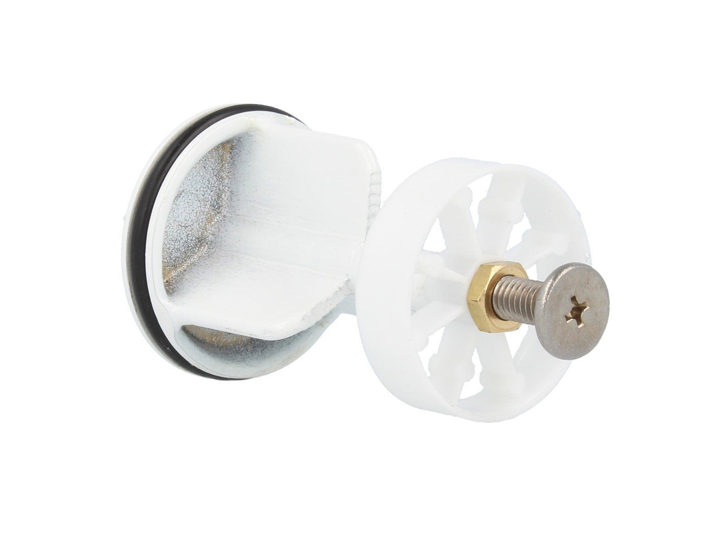 Tecuro Eccentric Plug Diameter 40 mm White Ral 9016, Drain Plug Insert for Drain Cover Hair Catcher