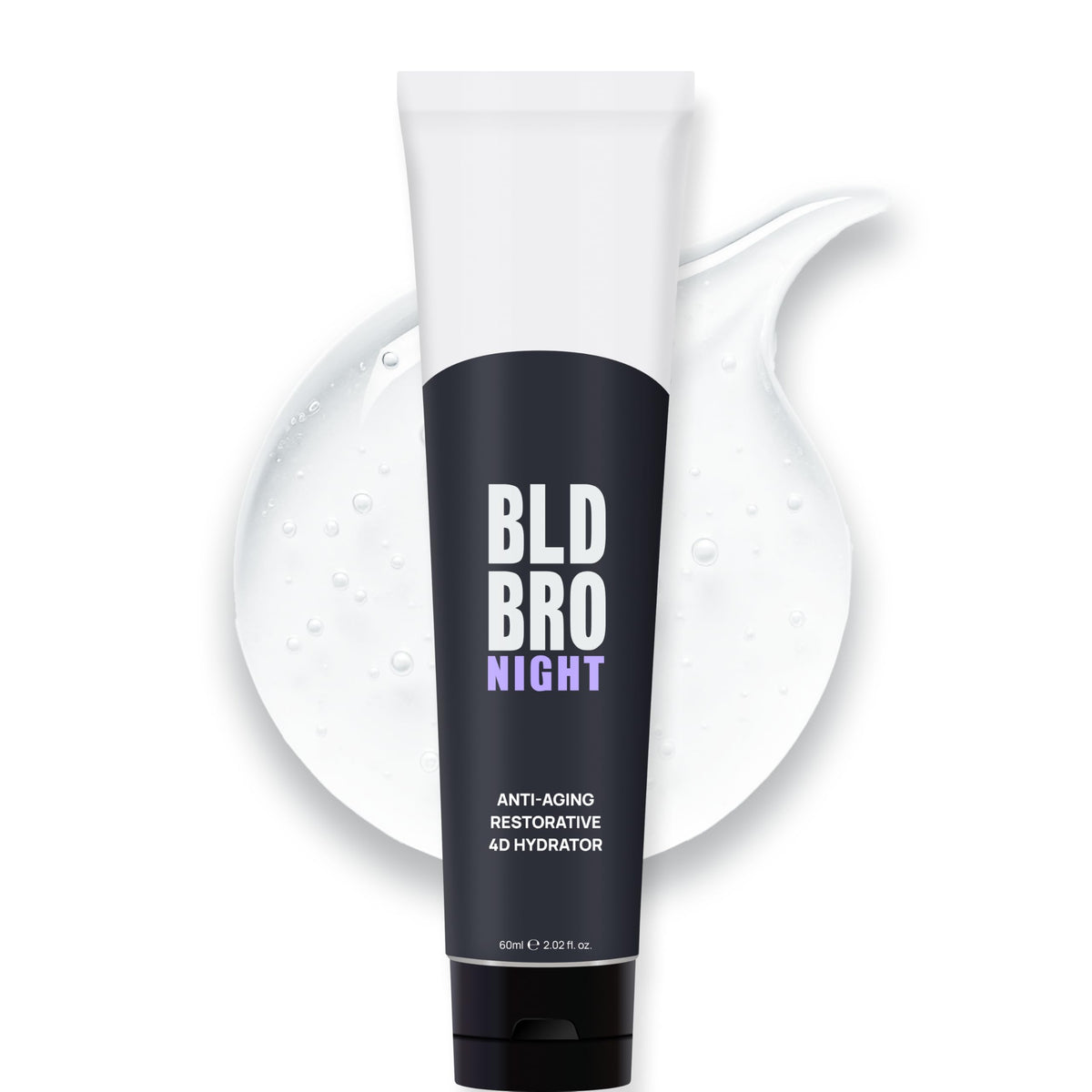 BLD BRO Night - Bald Head Moisturiser for Overnight Repair - Anti-Ageing Gel with 4D Hyaluronic Acid & Peptides, Deep Hydration, Vegan & Cruelty-Free