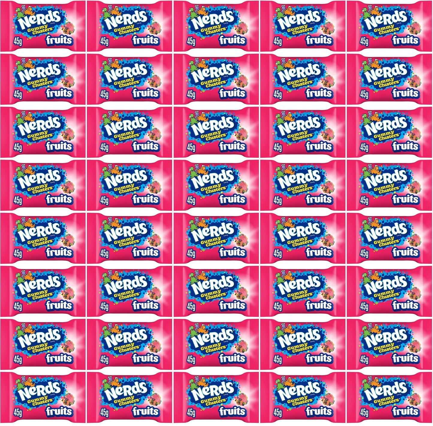 40 x Nerds Fruit-Flavour Candy Gummy Clusters 45G