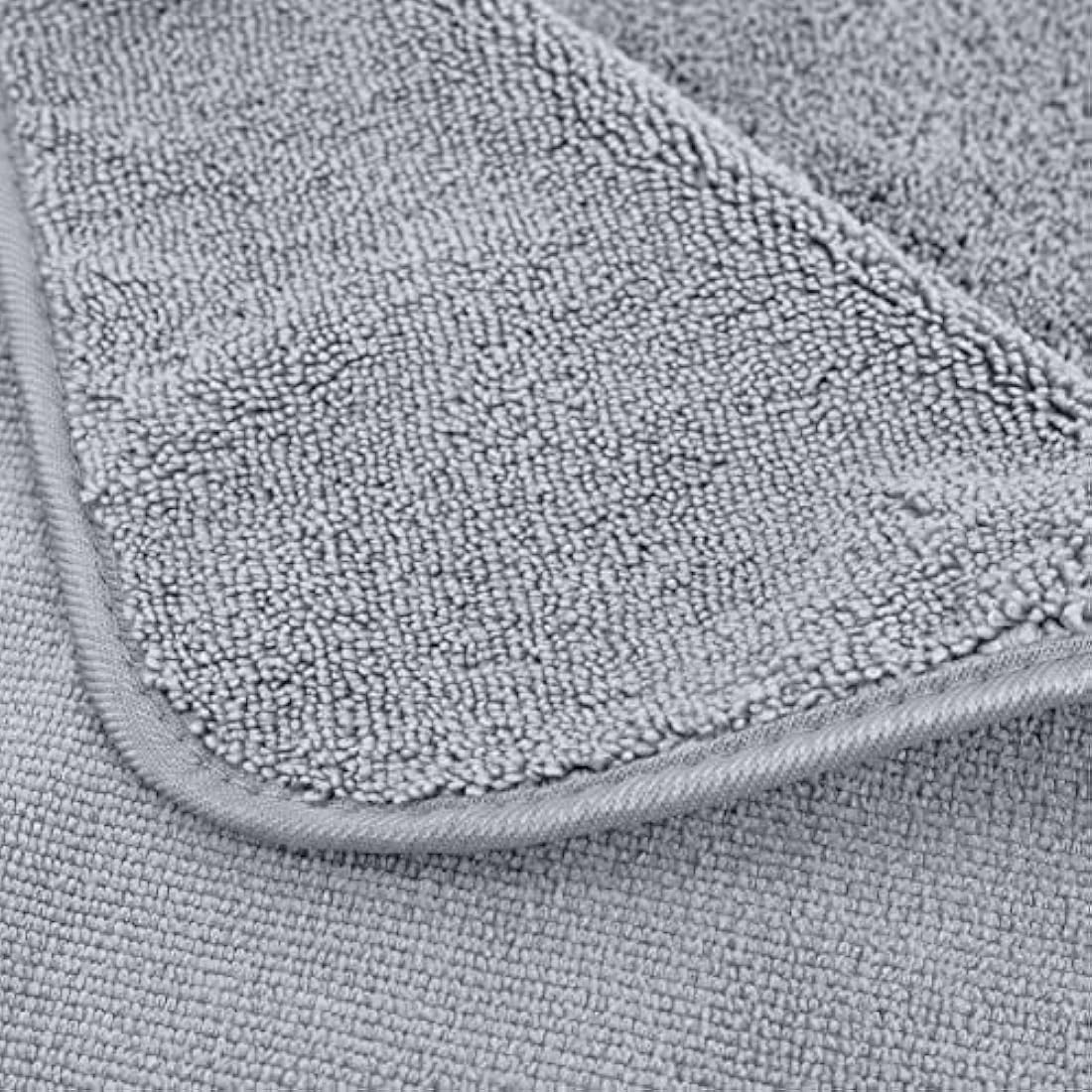 POLYTE Quick Dry Lint Free Microfibre Bath Towel, 76 x 145 cm, Pack of 4 (Grey)