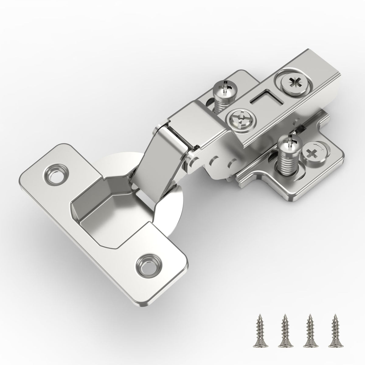 FURNIWARE 10 pcs Soft Close Cabinet Hinges,110?Inset Cupboard Wardrobe Doors Hinges Steel Slow Shut Dotty Deals Full Overlay Mute Cabinet Hinges