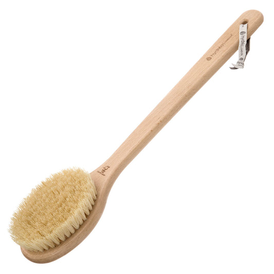 Hydrea London Dry Body Brush ? Long Handled Exfoliating Dry Skin Brush with Vegan Cactus Bristle, Cellulite Remover, Exfoliating. Helps Improve