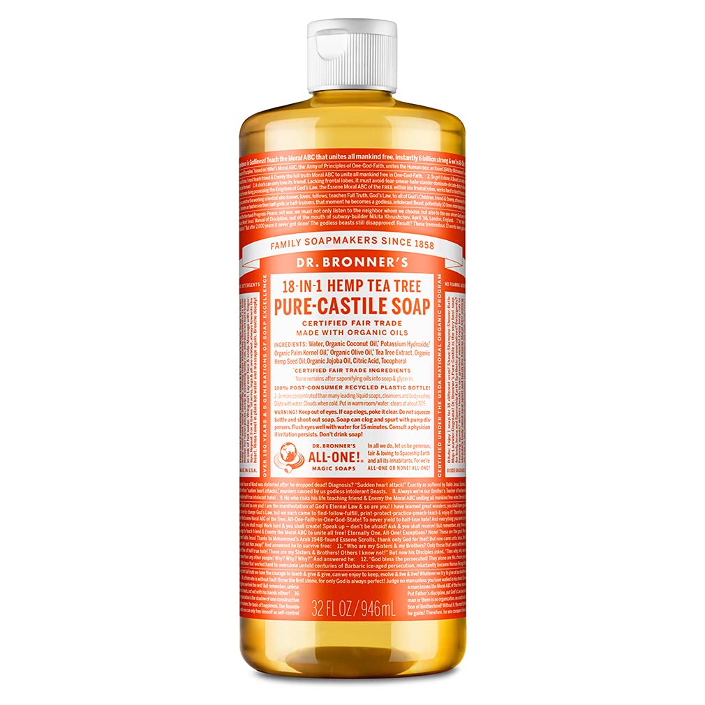 Dr Bronner's 946 ml Organic Tea Tree Castile Liquid Soap