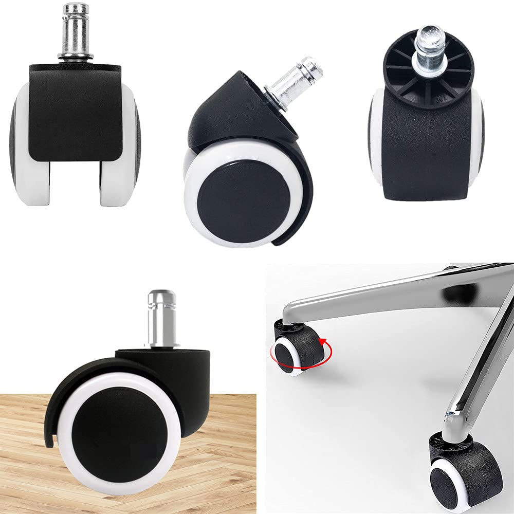 Youngine Office Chair Casters Wheels Replacement Heavy Duty 2 Inch Swivel Chair Wheels for Floor Protecting Smooth Rolling Computer Gaming