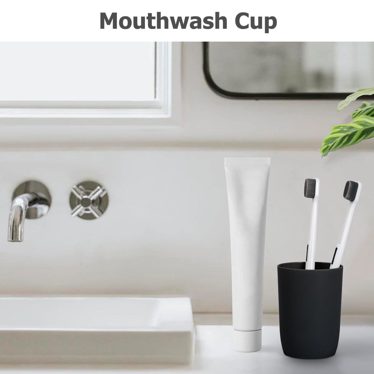 Qulable Plastic Cups Reusable Unbreakable Tumblers, Set of 4 Travel Mugs, Mouthwash Bathroom Cup Stackable, Plastic Water Cup 280ml for Adults Kids